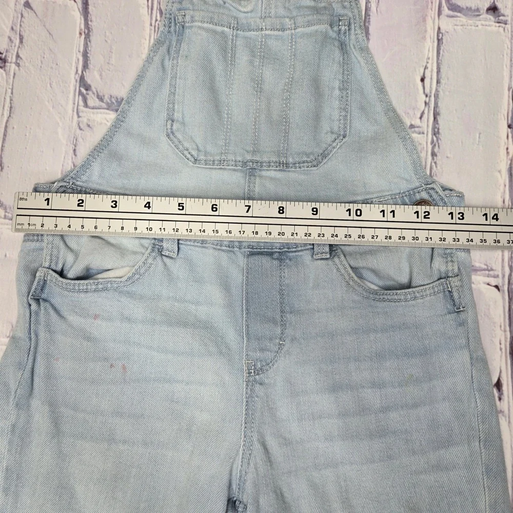 Vintage Y2K OshKosh B'gosh Kids Denim Overalls Light Wash Distressed Sz 7 School